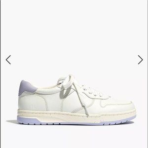 Madewell Court Low-Top Sneakers in White and Purple Distant Lavander Multi